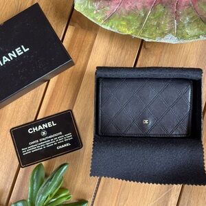 CHANEL Lambskin Compact Wallet